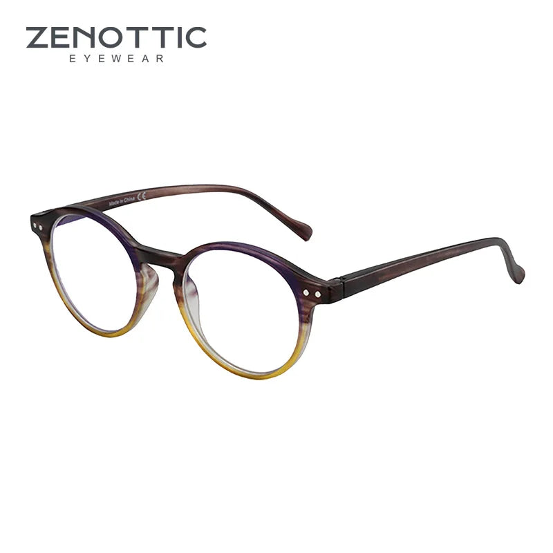 Retro Reading Glasses | Anti Glare, UV400 Protection, Circular Frame Stylish Reading Glasses