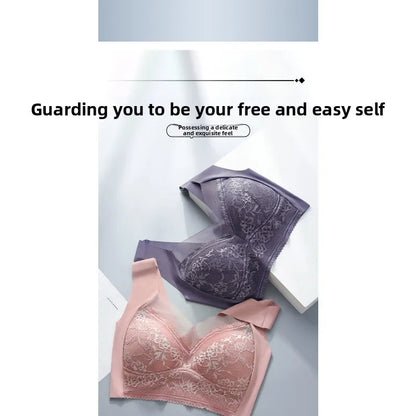 Seamless Lace Bra - Large Size Underwear | Breathable Thin Bra With Beautiful Back