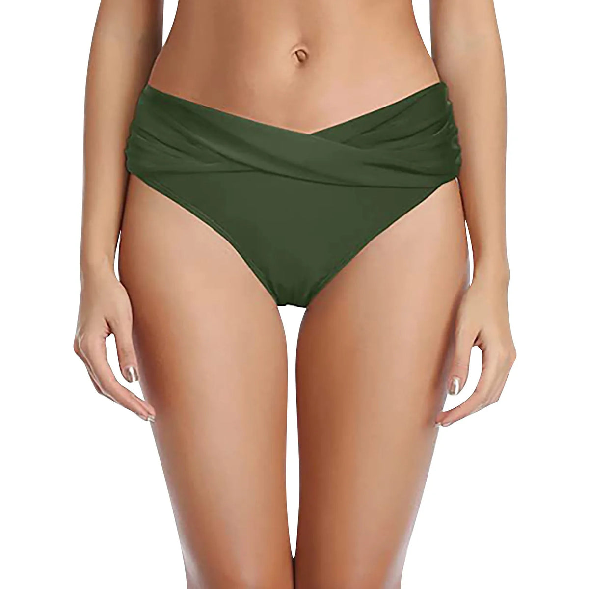 Women's Various Patterns Classic High Quality Low Waist Ruched Bikini Panties Fashionable Summer Thin Comfy Swimsuit Briefs