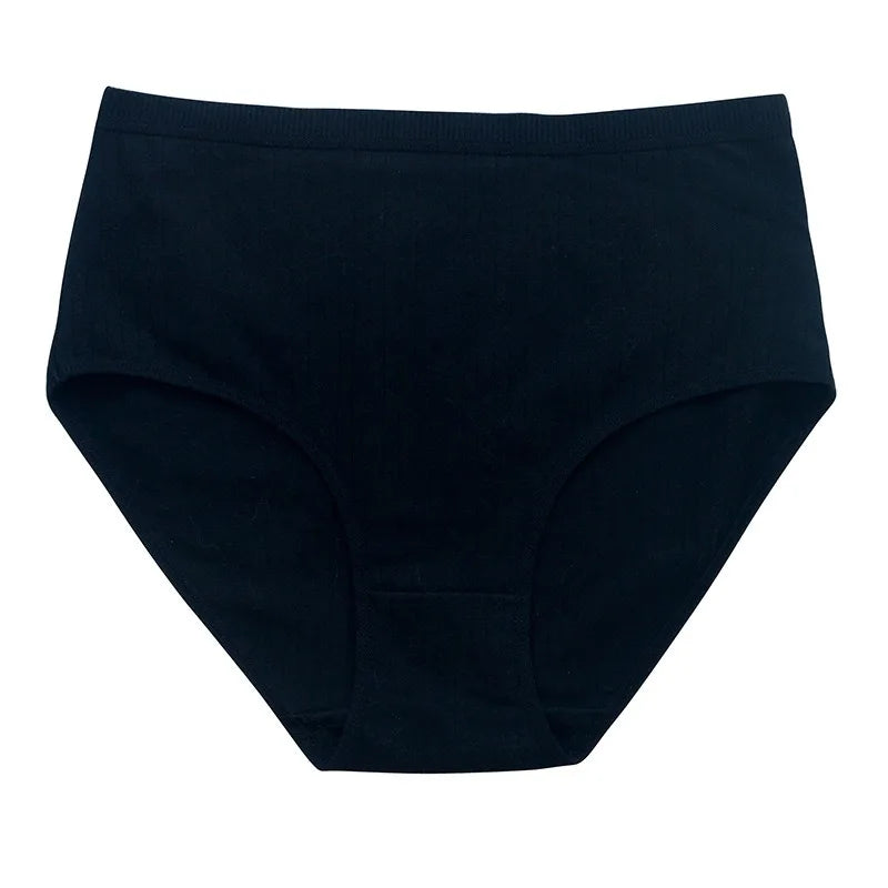 2Pcs/Set Women High Waist Cotton Panties Soft Stretch Tummy Control Ladies Rib Knit Underwear Sexy Lingerie Comfort Briefs S-XXL