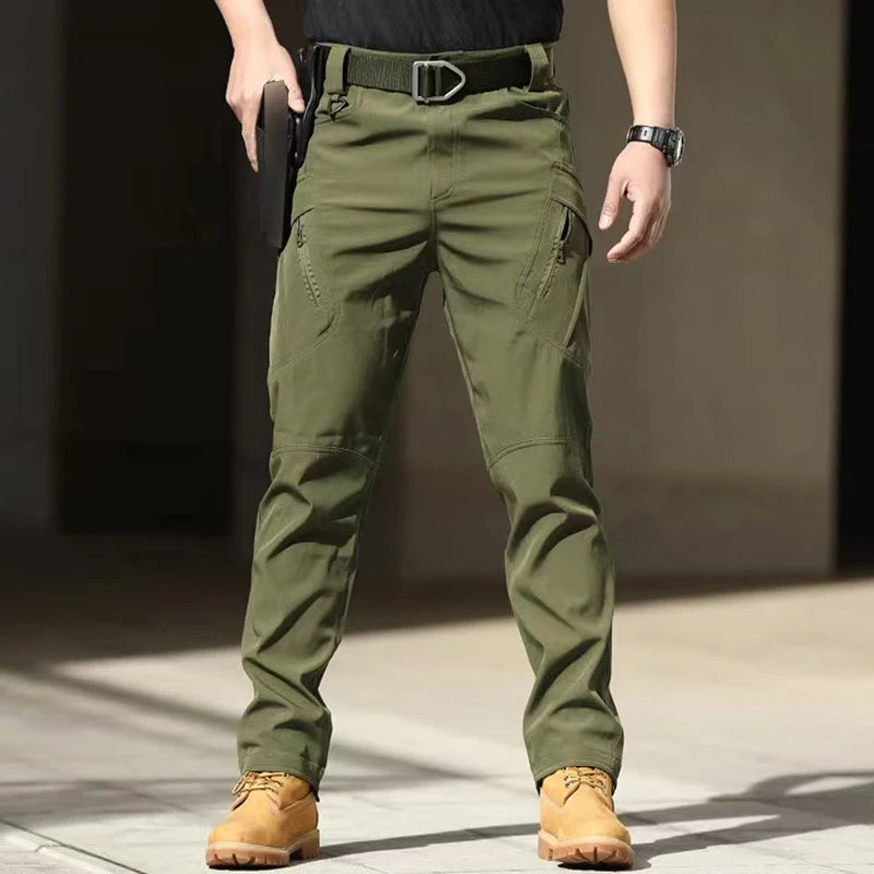 Men's Military Cargo Elastic Camping Hiking Trekking Climbing Outdoor Sports Trousers Spring Autumn Tactical Quick Dry Pants