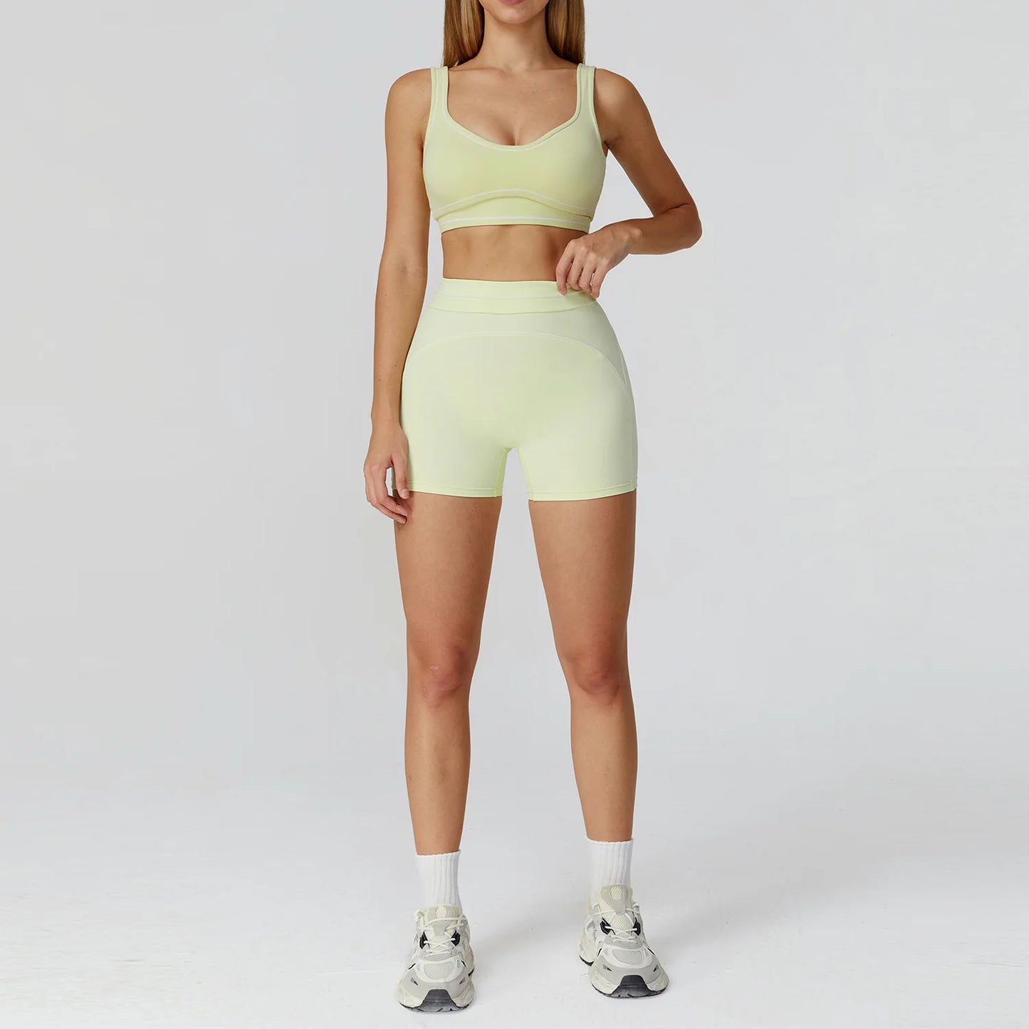 Fitness Suit 2PCS Yoga Set Women's Tracksuit Sports Outfits Gym Running Push Up Sportswear Legging Athletic Wear Workout Clothes