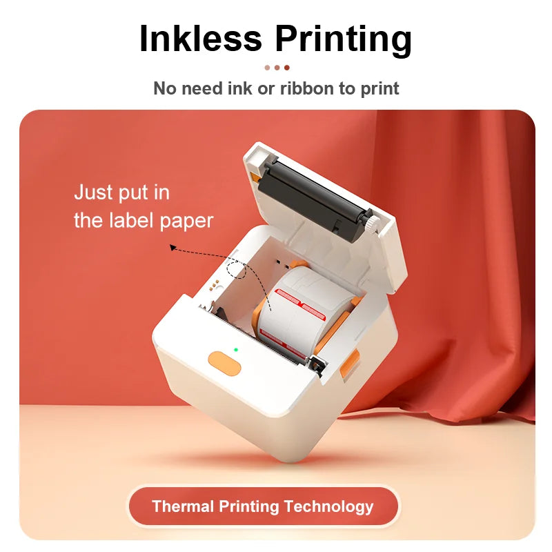 Self-adhesive Jewelry Label for DETONGER P1 Mini Portable Thermal Label Printer Wireless Inkless Logo Sticker Printer