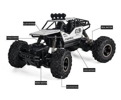 Remote Control Climbing Car - 4WD Off Road Truck with Shockproof Suspension & Anti Skid Wheels