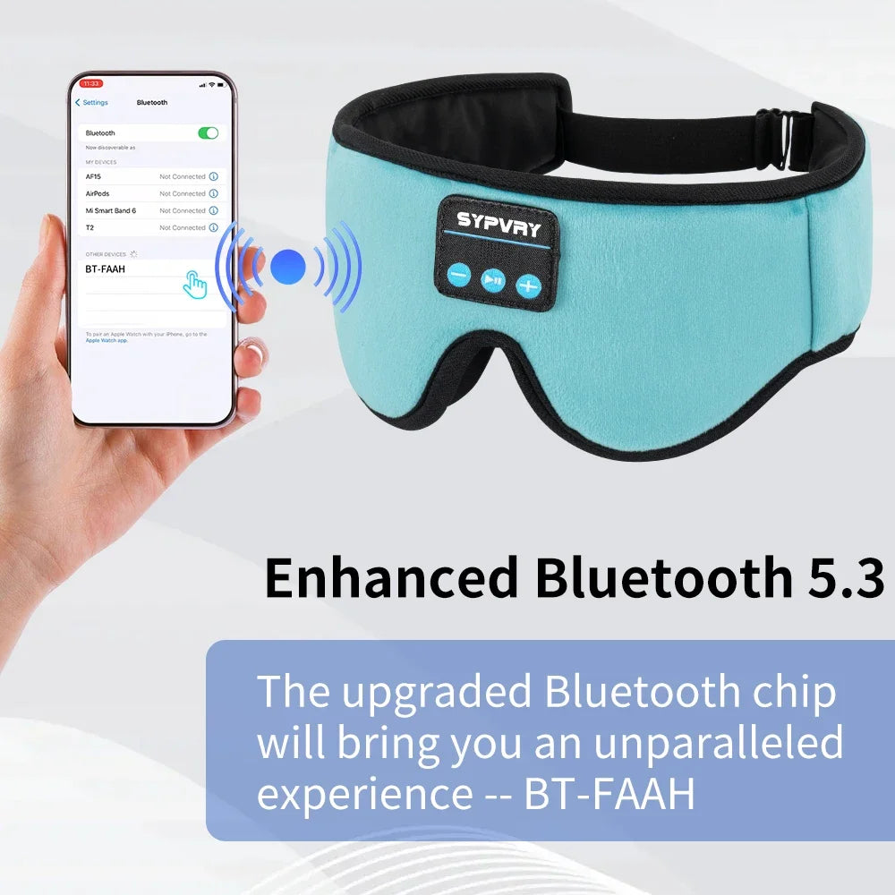 Sleeping Headphones Bluetooth Eye Mask 3D Adjustable Blindfold Bluetooth Sleep Mask Wireless Headset for Women Men Sleep Better