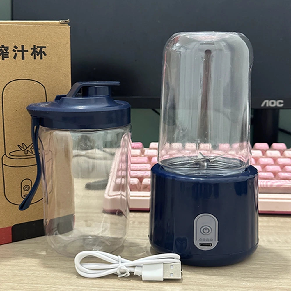 Portable Electric Fruit Juicer  Blender - Double Cup USB Mixer