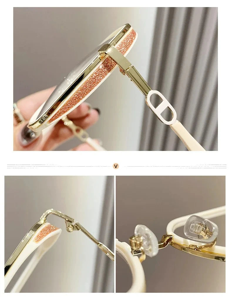 Anti Blue Light Glasses – Oversized Polygonal Frames with Transparent Acrylic Lenses
