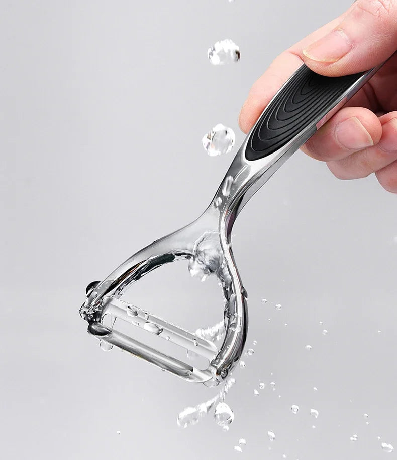 Stainless Steel Peeler - Multi Function Vegetable & Fruit Peeler with Julienne Slicer