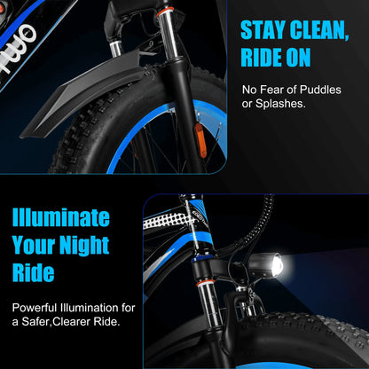 EOEOTWO Electric Bike,1500W Peak Ebikes for Adults, 26'' Fat Tire Best Ebike for Men, 70 Miles with 960Wh Battery, 25-30MPH Max Speed Bicycles, 330LB Capacity