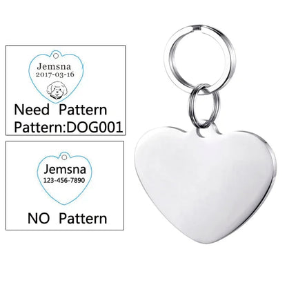 Dog ID Tag Free Engraving Name Tel Pet Collar Harness Pendant Clothes Accessories For Cat Custom Puppy Kitten Leash Pet Supplies