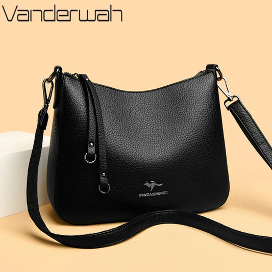 Pu Leather Handbag | Casual Female Tote With Interior Zipper Pocket & No Zipper Closure