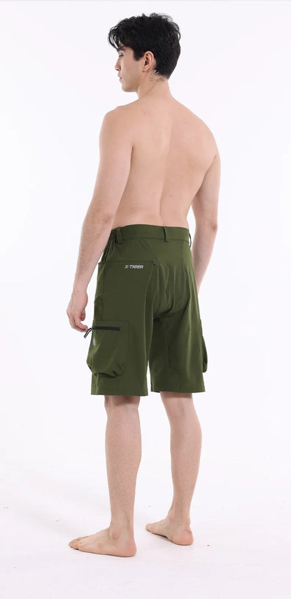 Mountain Bike Shorts – Breathable Multi-Pocket Cycling Shorts with Elastic Waistband