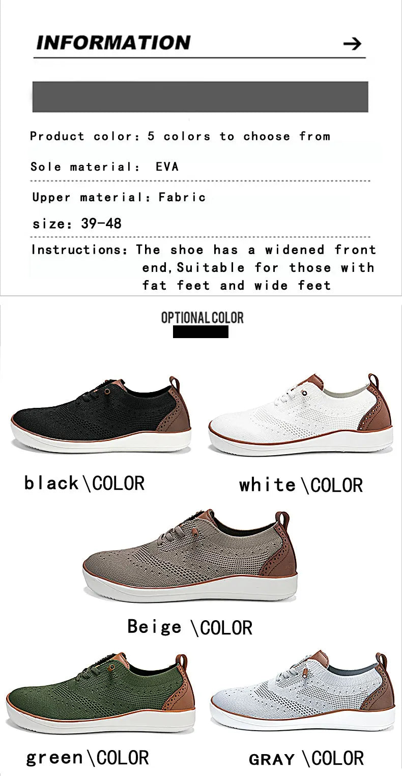 Men's wide shoes, large size casual shoes, suitable for people with fat feet wide feet, soft and light walking shoes