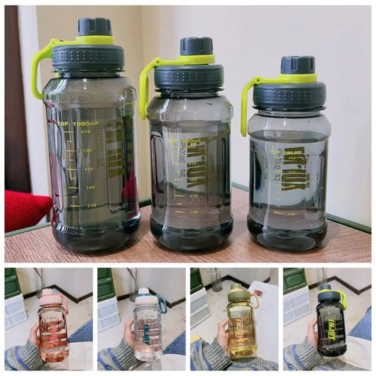 Plastic Sport Bottle Fitness Water Bottle Leakproof Water Bottle 600ml/800ml/1000ml High Temperature Resistant Water Cup Summer