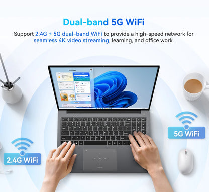 Blackview AceBook Laptop - 16 Inch Windows 11 Notebook, 16GB RAM, 512GB SSD, IPS Display
