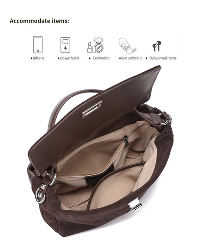Genuine Leather Crossbody - Women's Soft Leather Messenger Bag With Zipper Closure