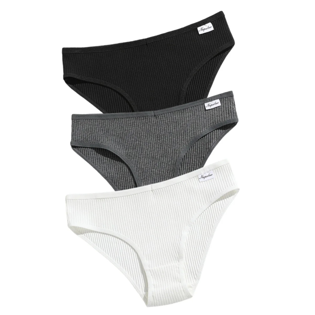 3Pcs/Set Cotton Panties Women Solid Color Soft Breathable Briefs Female Underpants Comfort Stretch Sexy Lingerie S-XL