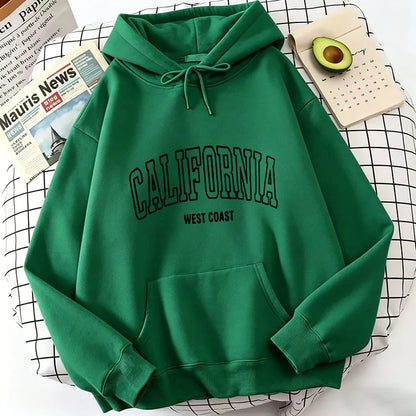 Streetwear Los Angeles California Letter Print Hoodies Spring Casual Hoodies Sweatshirts Men Women Hoodie Sweatshirt