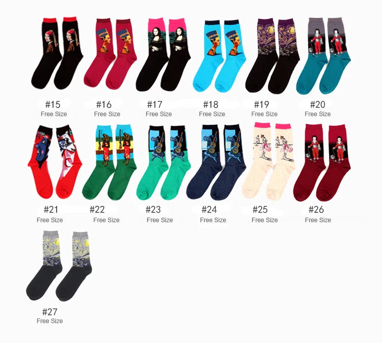 Van Gogh Art Socks - Retro Couple Socks for AutumnWinter - ZOOMNSTORE