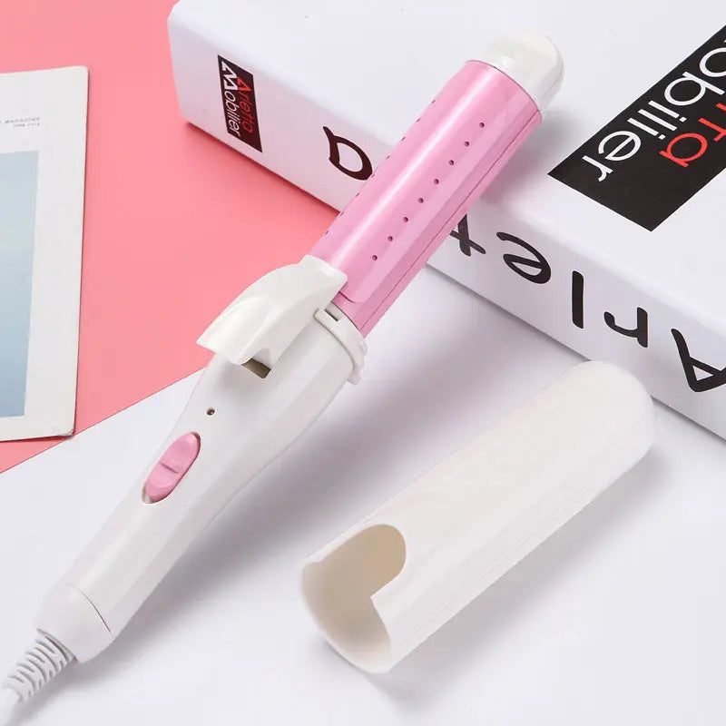 Ceramic Hair Curler - Electric Curling Iron With LCD Temperature Display & Tourmaline Barrel