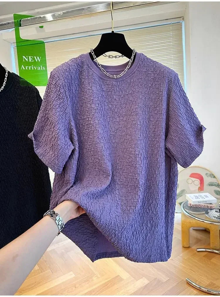 Men's Casual T-Shirt – Loose Breathable Quick-Dry Korean Top