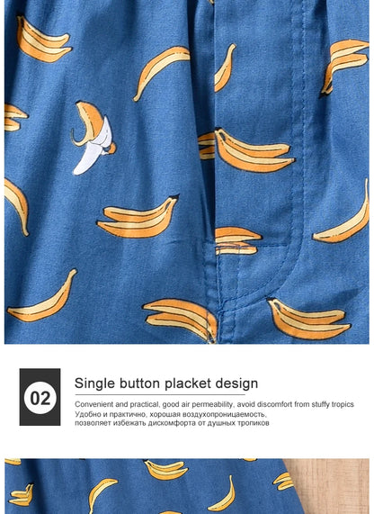 Men's Boxer Shorts Men Underwear 100% Cotton Loose Short Home Wear Comfortable Boxer Short Printed Men's Underwear Men Boxerpure