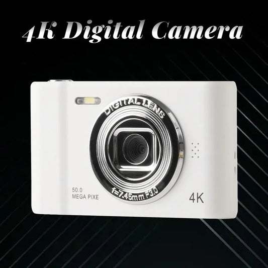 4K Digital Camera – Travel Selfie Camera with 50 Megapixels, HD Photography & 2.4 Inch Screen