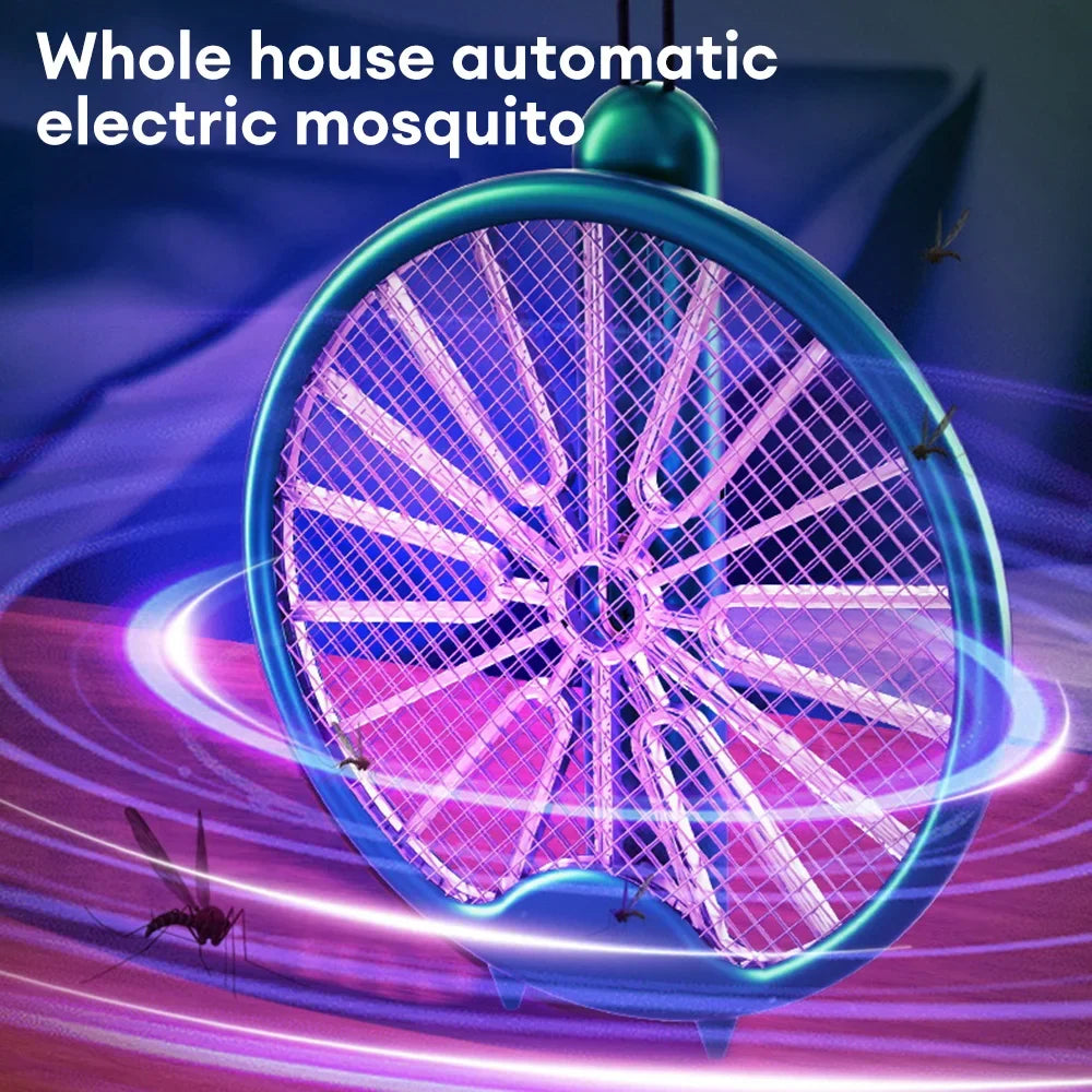 USB Mosquito Killer 3000V Electric Racket Foldable Insect Zapper Fly Swatter Rechargeable Bug Repellent Lamp Outdoor