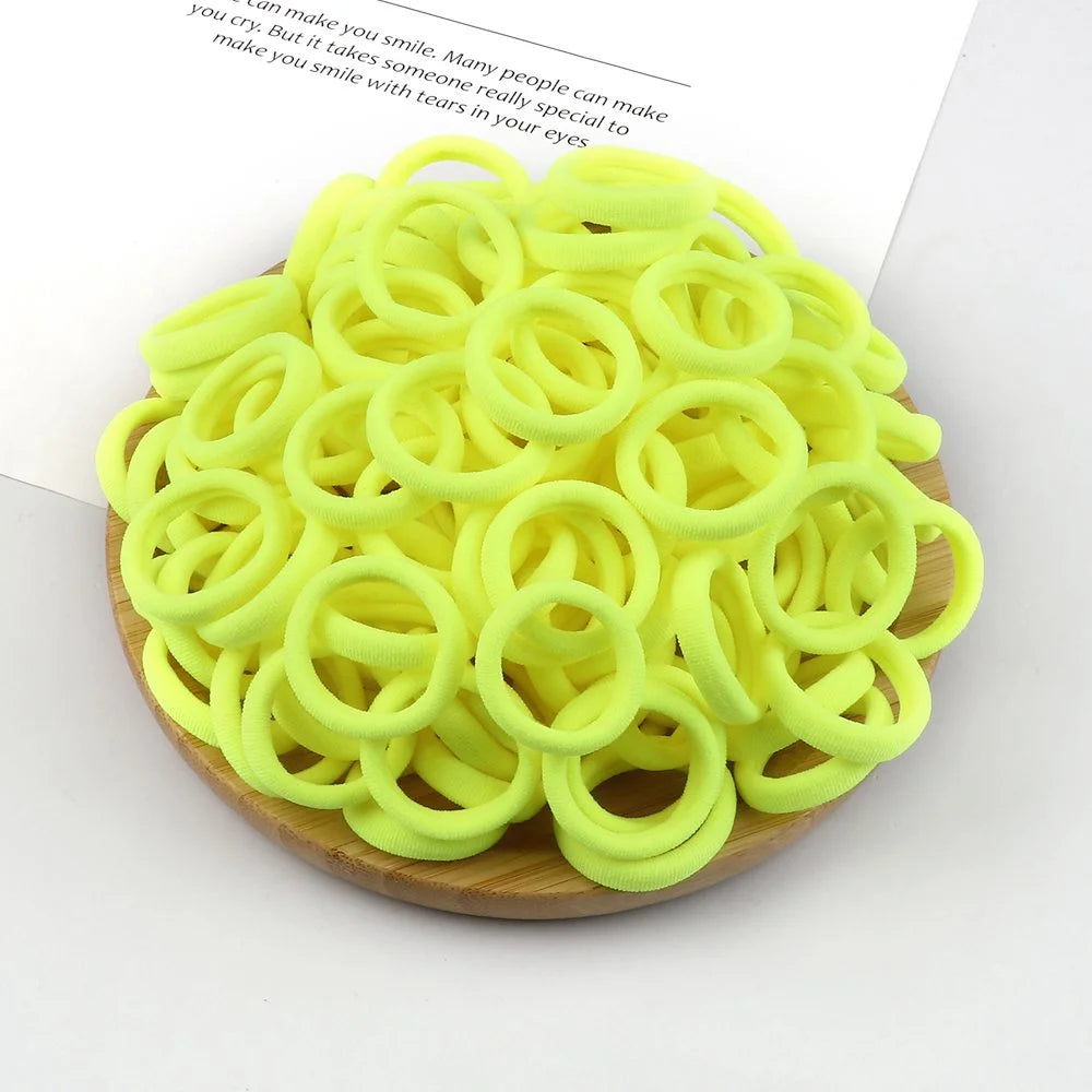 20/30/50/100/200pcs Colorful Hairband Black Grey Rubber Band Nylon Hair Elastic Ponytail Hairstyle Scrunchies Hair Accessories
