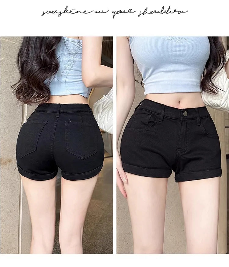 American Sle Hot Girl Low Waist Hip Enhancing Denim orts Women Summer New Slimming Small Size Versatile Hot Pants