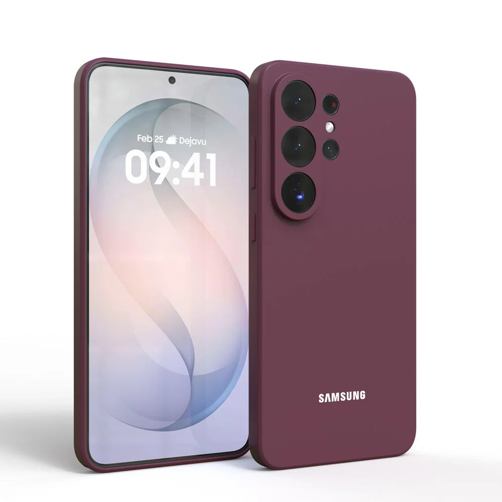 For Samsung Galaxy S26 Ultra Case Silky Silicone Cover Soft-Touch Back Protective Housing For S26Ultra S26 Plus S25 FE S24 S23