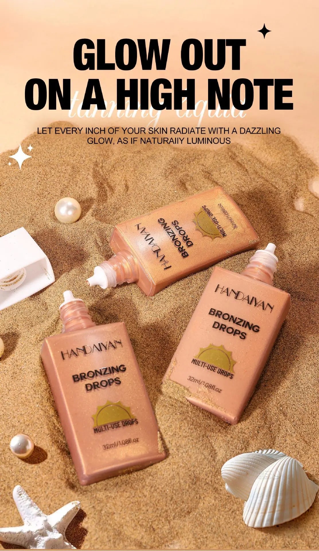 Matte Bronzer Liquid Makeup Waterproof Tanning Cream Body Oil Control Moisturizer Pearlescent Shine For Silky Skin Finish