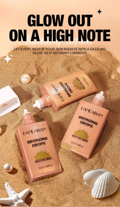 Matte Bronzer Liquid Makeup Waterproof Tanning Cream Body Oil Control Moisturizer Pearlescent Shine For Silky Skin Finish