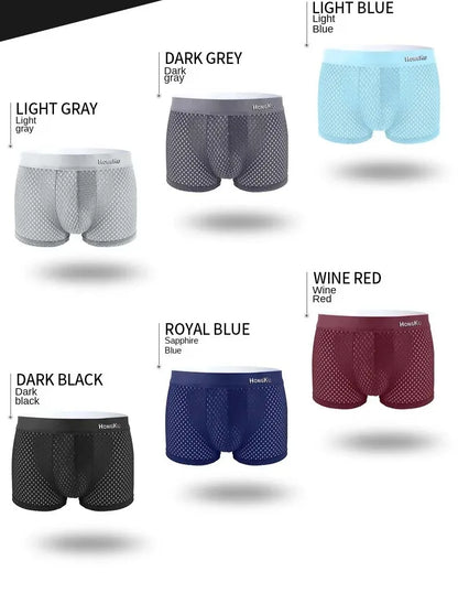 Brand Boxers man Summer Thin Ice silk Breathable Men underpants Soft Touch Men's briefs 3D Cutting U Pouch Design Underwear man