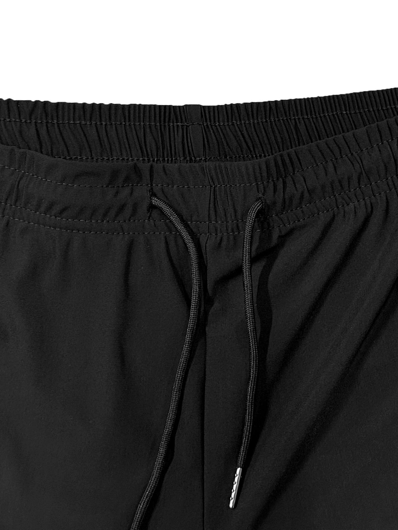 Men's Casual Shorts - Elastic Waist Zipper Pocket Quick Dry Running Shorts for Men