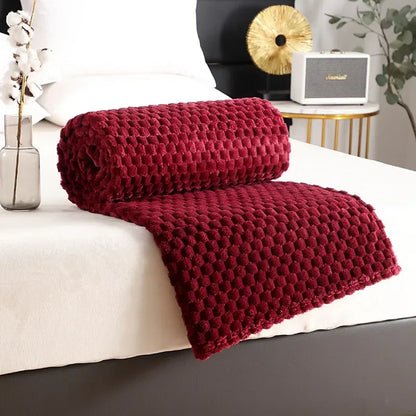 Ultra Soft Flannel Fleece Blanket - Large Warm Throw for Sofa or Bed Gray - ZOOMNSTORE