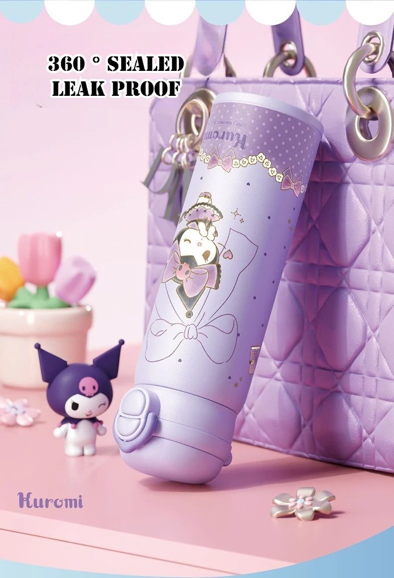 X&W 500ML for Sanrio My Melody Thermos Cups Cartoon Stainless Steel Vacuum Flask Student Cute Insulated Water Bottles Kids Cup