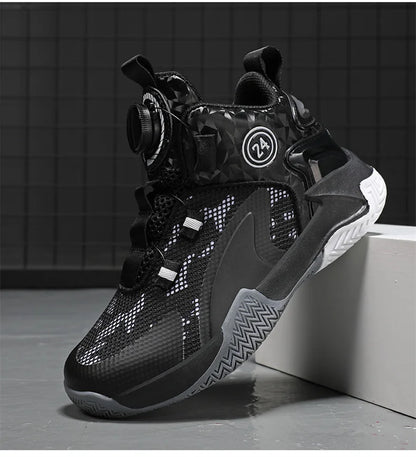 Kids Basketball Shoes - Boys Sneakers Non Slip Outdoor Sport Trainer Shoes