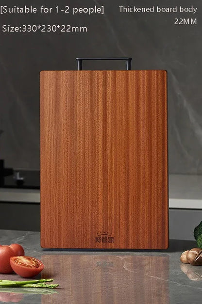 Ebony Cutting Board – Double Sided Solid Wood Kitchen Chopping Block, Antibacterial