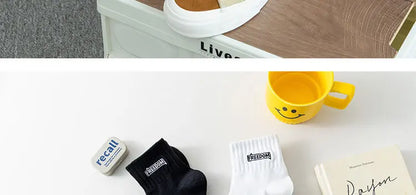 5 Pairs/Lot Men's Solid Color Socks Black White Business Casual Simple Versatile Breathable Cotton Sports Mesh Short Socks