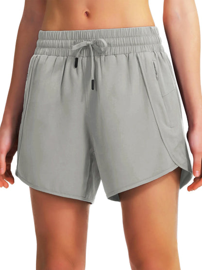 New women's casual sportswear sports running shorts quick-drying lightweight fitness shorts with zipper sports shorts