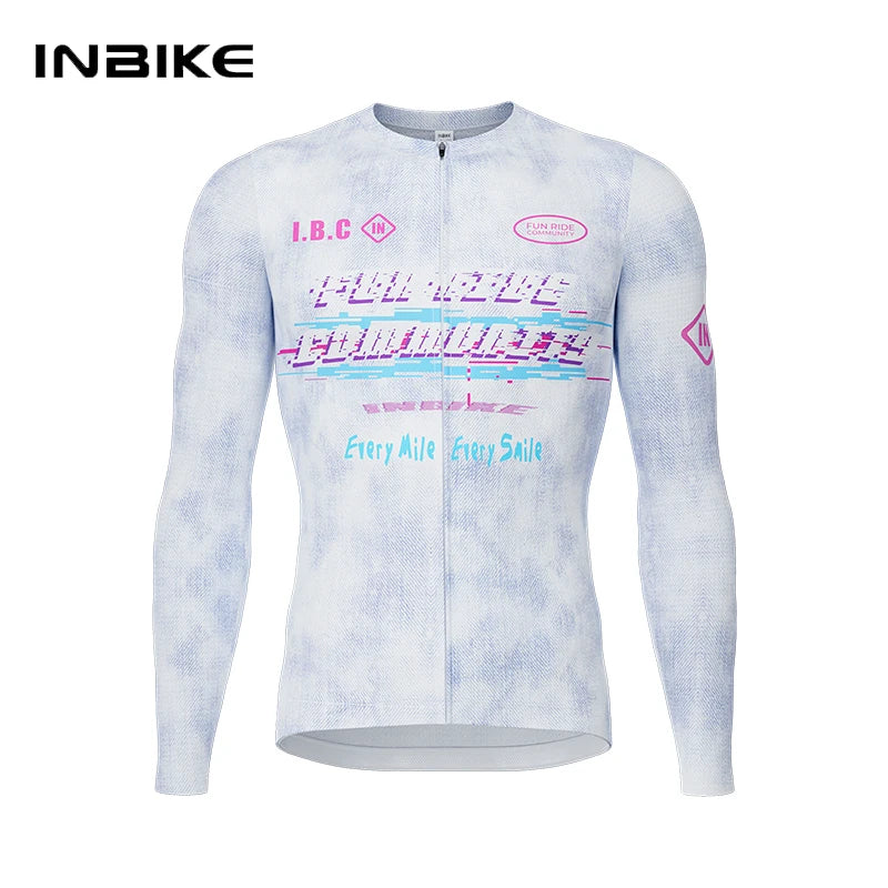 Men's Cycling Jersey Set - Quick Dry Long Sleeve Jersey & Mountain Bike Bib Shorts