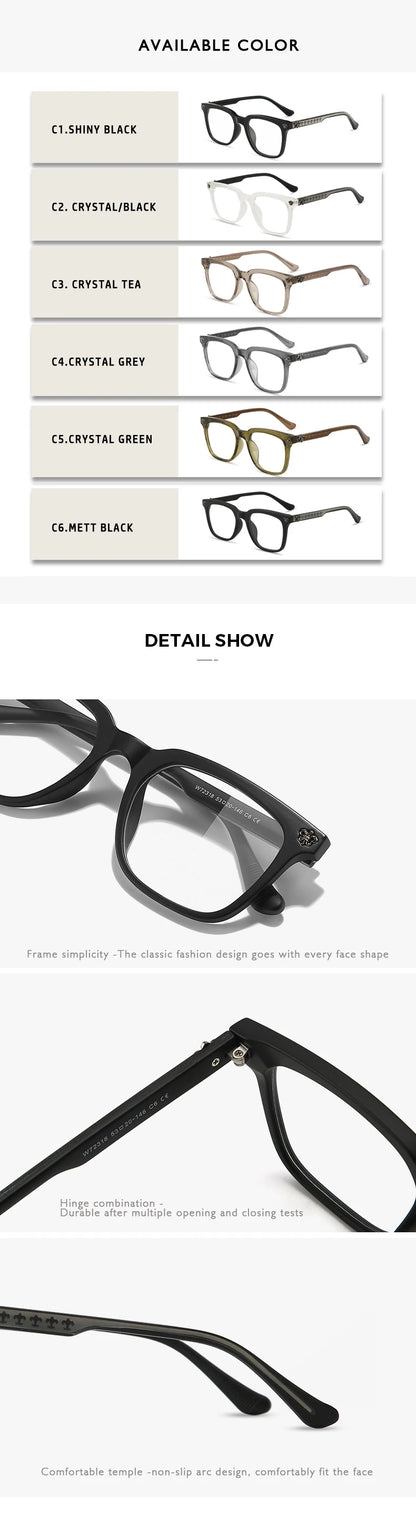 Reading Glasses Men - KANSEPT Rectangle Eyewear with Blue Light Lenses & Anti-Reflective Coating