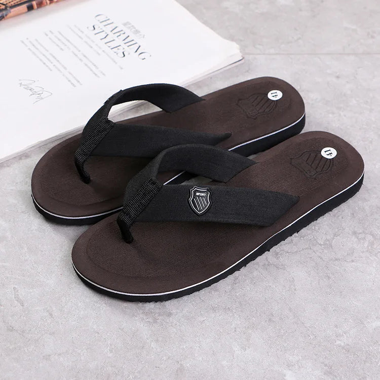 Mens Casual Flip Flops - Non-Slip Summer Beach Sandals