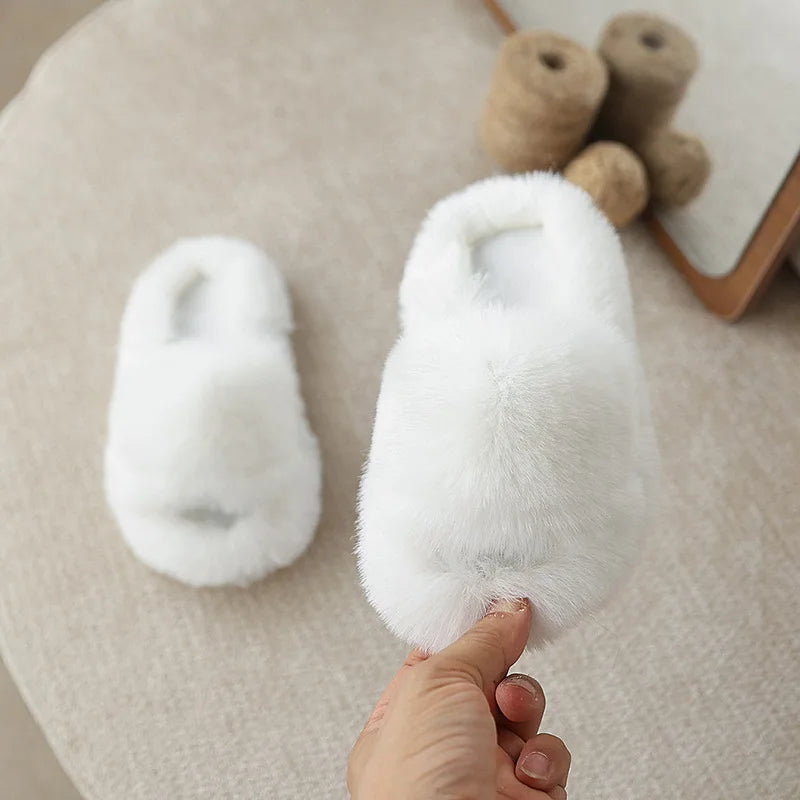Children's Cotton Slippers - Kids Winter Slippers | Non Slip Flat Shoes For Boys & Girls