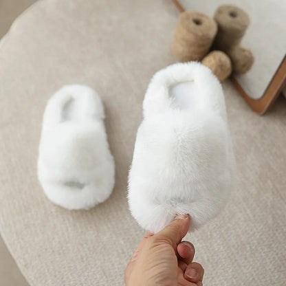 Children's Cotton Slippers - Kids Winter Slippers | Non Slip Flat Shoes For Boys & Girls