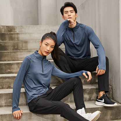 Unisex Long Sleeve Shirt - Breathable Fitness Top With Anti Sweat Technology