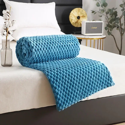 Ultra Soft Flannel Fleece Blanket - Large Warm Throw for Sofa or Bed Gray - ZOOMNSTORE