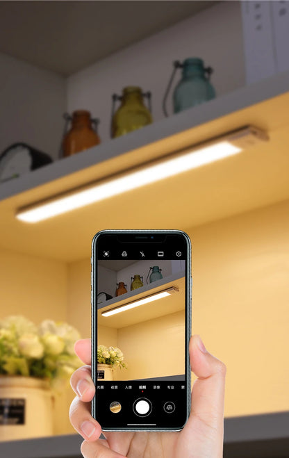 Cabinet Light USB Rechargeable Motion Sensor Led Light For Kitchen Wardrobe Cabinet Lighting 10cm/20cm/40cm/60cm LED Night Light
