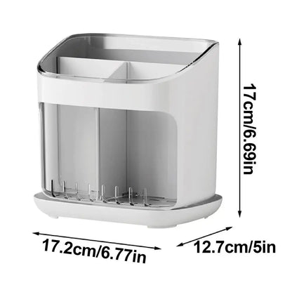 Utensil Holder - Multi Compartment Kitchen Storage | Cutlery Drainer & Tableware Organizer